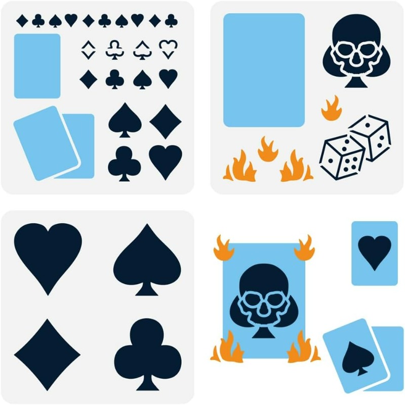 Board Game Template - Pochoir de cartes à jouer, 3
