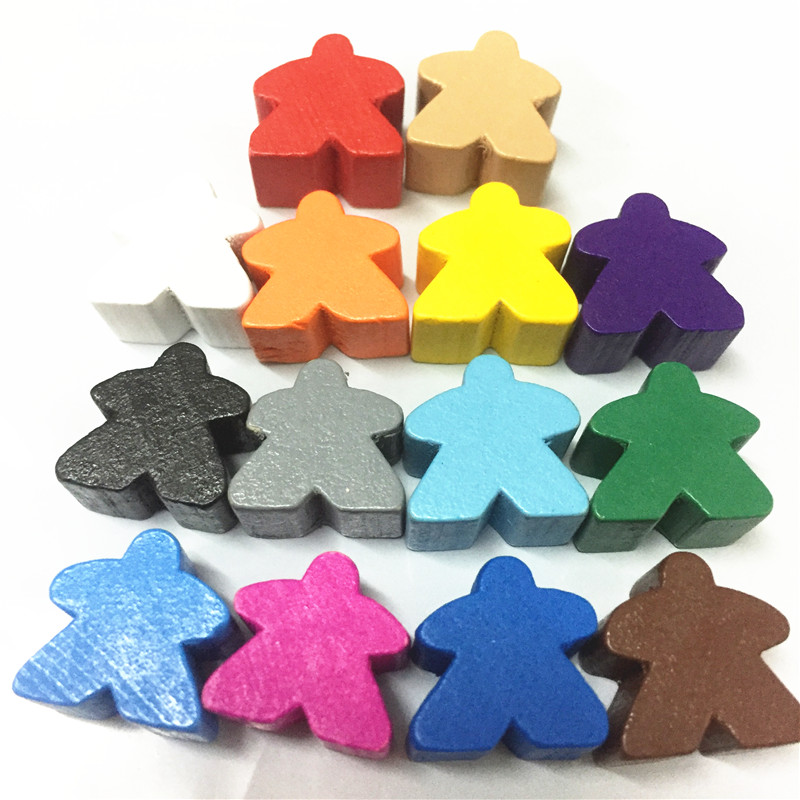 Board Game Solo - Pions de Meeple Humanoïde en Bois,