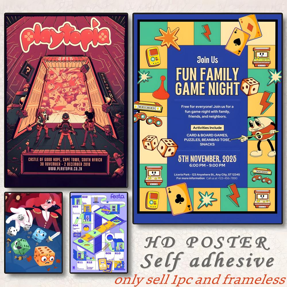 Affiche murale de jeu de socié - Board Game Cafe avis et prix