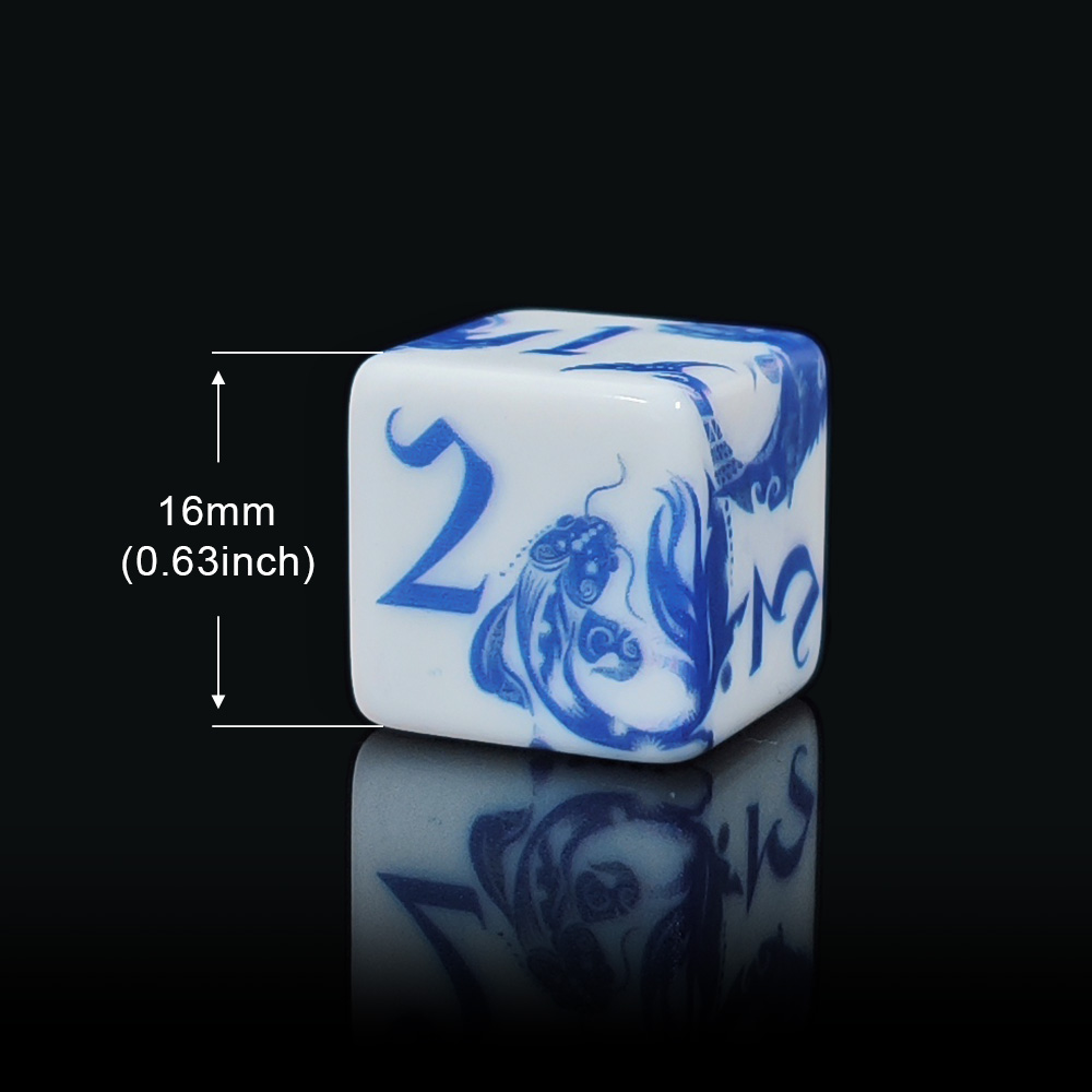 12 dés en porcelaine bleue et  - Board Game Electronic Table avis et prix