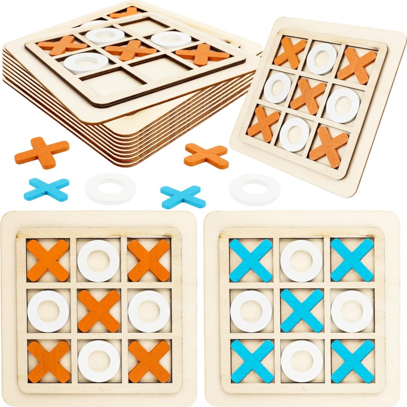 Jeux Tic Tac Toe en bois, modè - Board Game Template avis et prix