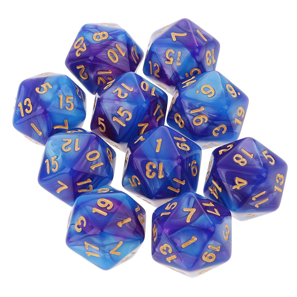 10 pièces dés polyédriques 20  - Board Game Electronic Table avis et prix